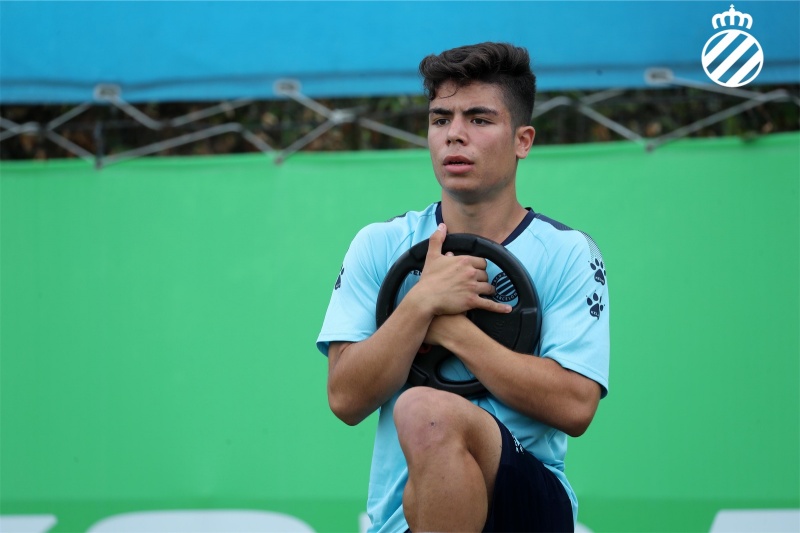 Ángel Fortuño, Nico Melamed y Jofre, con la Sub-19