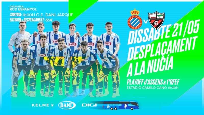 ¡Ven a animar al RCD Espanyol B a Alicante!