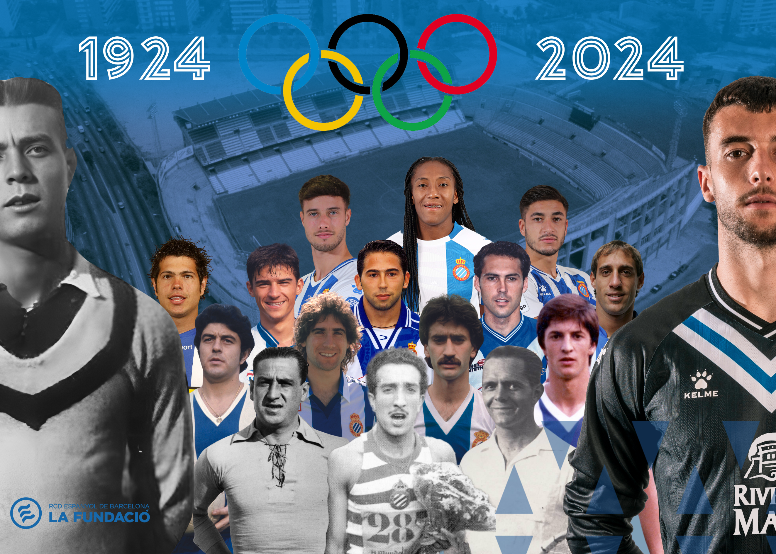 100 anys d’olímpics en blanc-i-blau