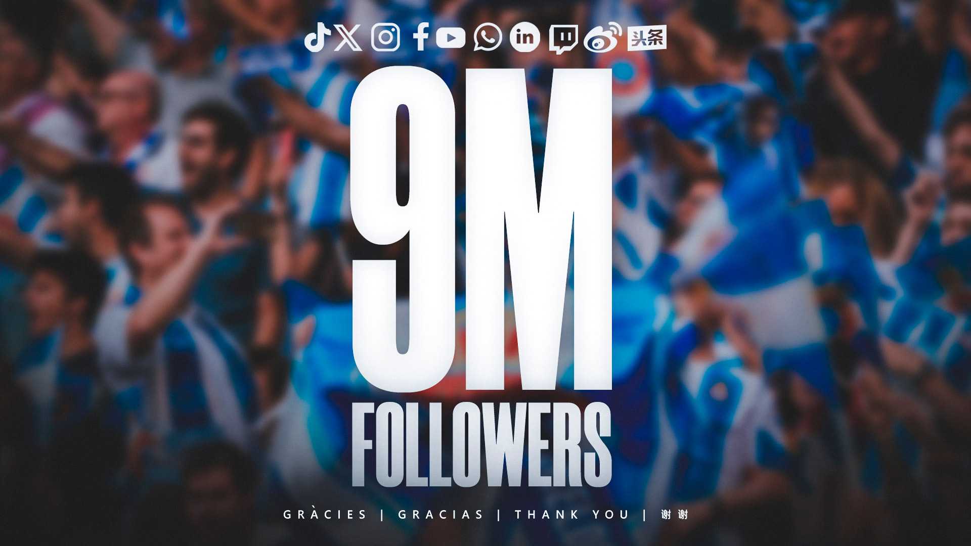 9 million followers on social media