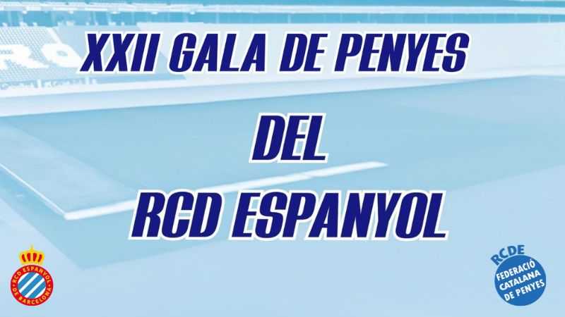 El 16 de noviembre, Gala de Penyes del RCDE