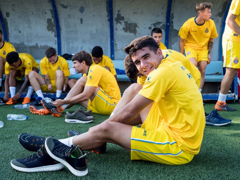 Víctor Gómez, con la Sub-19